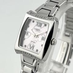 【稼働】AUREOLE クオーツ Accelyz石付 シルバー系 レディース