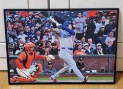 ドジャース大谷翔平 MLB32号初スプラッシュヒット！A3ポスターフレーム付き①