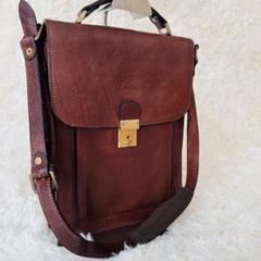 希少】 ポーター　★鍵付き　レザーショルダーバッグ 吉田かばん　PORTER　茶