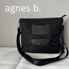 〔とても美品〕 agnes b アニエスベー レザー × ナイロン ショルダー