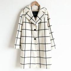 美品✨MACKINTOSH ダブルフェイス　ロングコート　チェック柄　ホワイト 美品✨MACKINTOSH ダブルフェイス ロングコート チェック柄