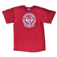 THE古着！GILDANタイガーTシャツ レッド Ｍ 丸胴 虎 アニマル