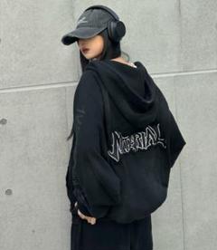 【KsG】Y2K ドルマンジップフーディー ブラックセットアップSボトムスのみ KsG】Y2K ドルマンジップフーディー ブラックセットアップS