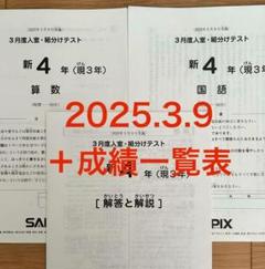 2025年最新】サピックス 4年生 組分けテストの人気アイテム