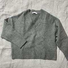 新品未使用　queenscourt マフラーセットvネックニット　グレー　セット QUEENS COURT - 新品未使用 queenscourt マフラーセットvネック
