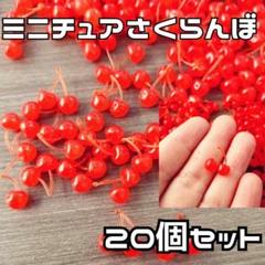 ミニチュア さくらんぼ フェイクフルーツ サンプル ドールハウス ハンドメイド