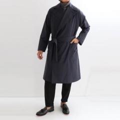 新作人気モデル KYOTO RAINMAKER ラップコート 約7万 44 美品 春秋 ブラック ジャケット・アウター