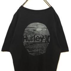 Hurley ハーレー 半袖 Tシャツ 黒 M ビッグ プリント ロゴ 古着
