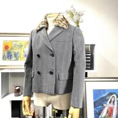 美品　PRADA   プラダ　ツイードジャケット　テーラード　チェック PRADA ツイードジャケット（PRADA プラダ ノーカラー ツイード