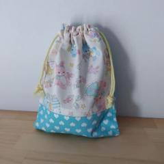 巾着☆小物整理袋☆コップ袋☆巾着24×18☆うさぎ柄