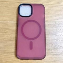 iPhone15 ケース Magsafe対応 マグネット搭載 レッド 赤
