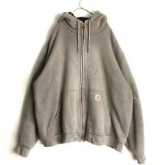 3191 Carhartt　カーハート　ロゴ　パーカー　フーディ グレー　ボア