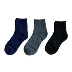 メンズ ソックス 3足組 (ネイビー・グレー・ブラック) 厚手 暖かい 冬用