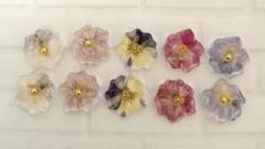 お譲り❤レジンのお花型カボションセット♪〈W〉