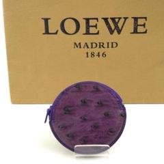 ✨新品未使用✨　LOEWE コインケース　オーストリッチ　アマソナ　アナグラム