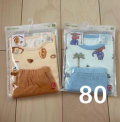 UNIQLO パンどろぼう ぞうくんのさんぽ 半袖 パジャマ 2点セット80