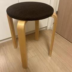 ブラウン円形スツール