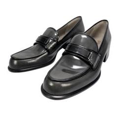 PRADAプラダ エナメルローファー パンプス 37.5 黒