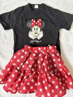 ディズニー　ミニーちゃんコーデ　Tシャツとスカート セット 90サイズ　リトシー