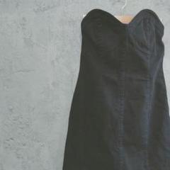 即決価格　aliciaPAGEBOY デニム　ミニ　ワンピース　ビスチェ　黒