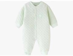 ベビー服長袖ロンパース服新生児厚手カバーオール備贈り物無地 73cm（6-9M）