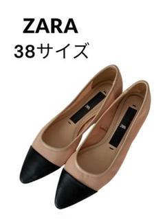ZARA ポインテッドトゥシューズ 38サイズ