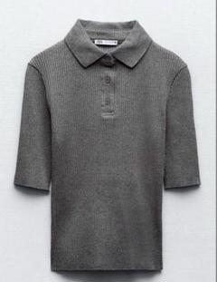 タグ付き新品 ZARA ニットポロトップス 12/6までの出品です☆ zara 新品未使用タグ付き ニットポロシャツ amazonh&mユニクロ