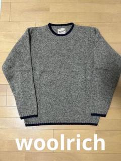 ウールリッチ　woolrich シンプル　ニット ベージュ ネイビー 激レア