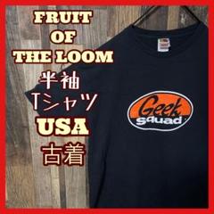 プリント フルーツオブザルーム L メンズ USA古着 ブラック 半袖 Tシャツ