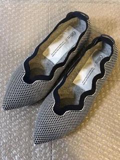 新品・未使用　offen オッフェン　フラットシューズ　ポインテッド　ボーダー 新品・未使用 offen オッフェン フラットシューズ ポインテッド