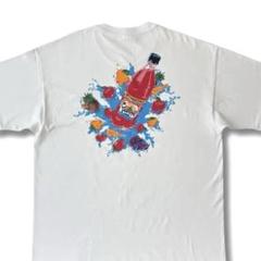 90s フルートピア 企業 ロゴ ドリンク 白 ホワイト Tシャツ XL USA
