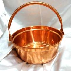 未使用品　山菜鍋　いろり鍋　銅鍋　純銅製　33型　直径:33cm 段付き鍋 （銅） | 鍋 | 鍛金工房 WESTSIDE33