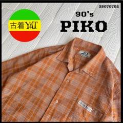 90's OLD PIKOピコシアサッカーチェックシャツUS古着ヴィンテージ短丈