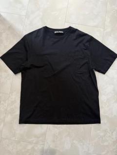 【QR確認済】パームエンジェルス バックロゴTシャツ ネックロゴ ブラック 黒 PALM ANGELS - 【25SS】バック カーブロゴ オーバー Tシャツ