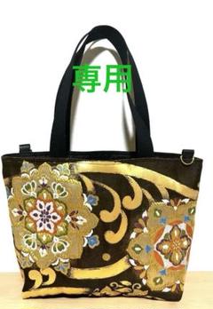 291 帯リメイク　藤色の2wayバッグ　匿名配送