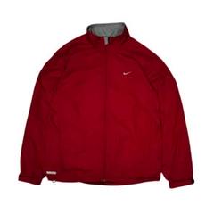 00s NIKE ギンガム チェック ジャケット シアサッカー ドローコード 00s NIKE ナイロンジャケット 赤 ドローコード テック y2k
