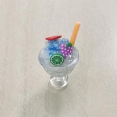 ミニチュア かき氷 ハンドメイド フルーツ ブルーハワイ スイカ ぶどう 青