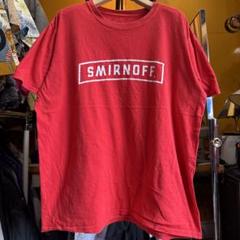 アメリカ古着 SMIRNOFF ロゴ Tシャツ 赤