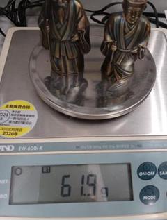 純銀高砂人形 武比古作 純銀 高砂人形 翁 嫗 銀工芸 縁起物 置物 社名入り