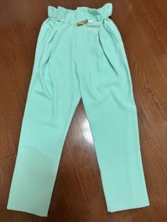 lillilly ミントグリーン　タックパンツ　ベルト付属