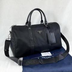 【極美品✨】プラダ ボストンバッグ 2WAY 南京錠 テスートナイロン ブラック ブランドレンタルのBrandCity / プラダ ナイロン 2WAY