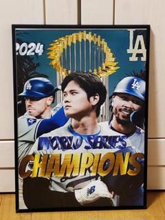 祝ドジャース大谷翔平 2024年MVP獲得！A3サイズポスターフレーム付き④