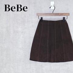 BeBe べべ スエード 台形スカート ステッチ バックゴム 秋冬 サイズ140