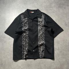 90s アメリカ製 USA レオパード 切り替え オープンカラー シャツ