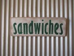ビンテージ木製看板SANDWICHES検）シャビーアンティークショップ