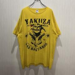 YAKUZA グラフィックTシャツ XXL イエロー 古着 アメカジ ストリート