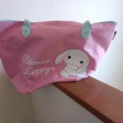 ウサギ刺繍トートバッグ ピンク