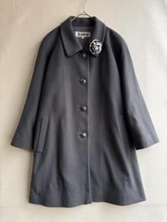 日本製　MINORI ミノリ　レディース　カシミヤ　コート　グレー　ブローチ付きのサムネイル