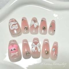 twice ラブリー モモ ピンク ネイル チップ パーツ モブリー