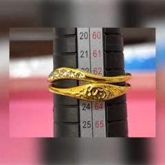ゴールド 派手 金 おしゃれ 23号 リング キラキラ ユニセックス 指輪